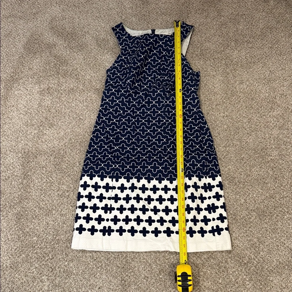 Boden Chic Navy and White Patterned Mini Dress 4R - Picture 3 of 6
